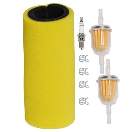 HIFROM Dual Stage Foam Air Filter with Spark Plug Fuel Filter Tune Up Kit for Yamaha 2004-2007 Rhino 660 YXR660,2006-2009 Rhino 450 YXR450 Replace 5UG-E4451-00-00, AFR-2009-00