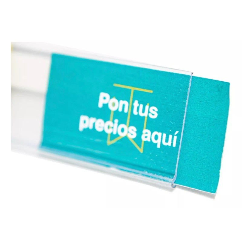 Exhivit Porta Precio Plano, Preciador Góndolas Autoservicios 12pzs