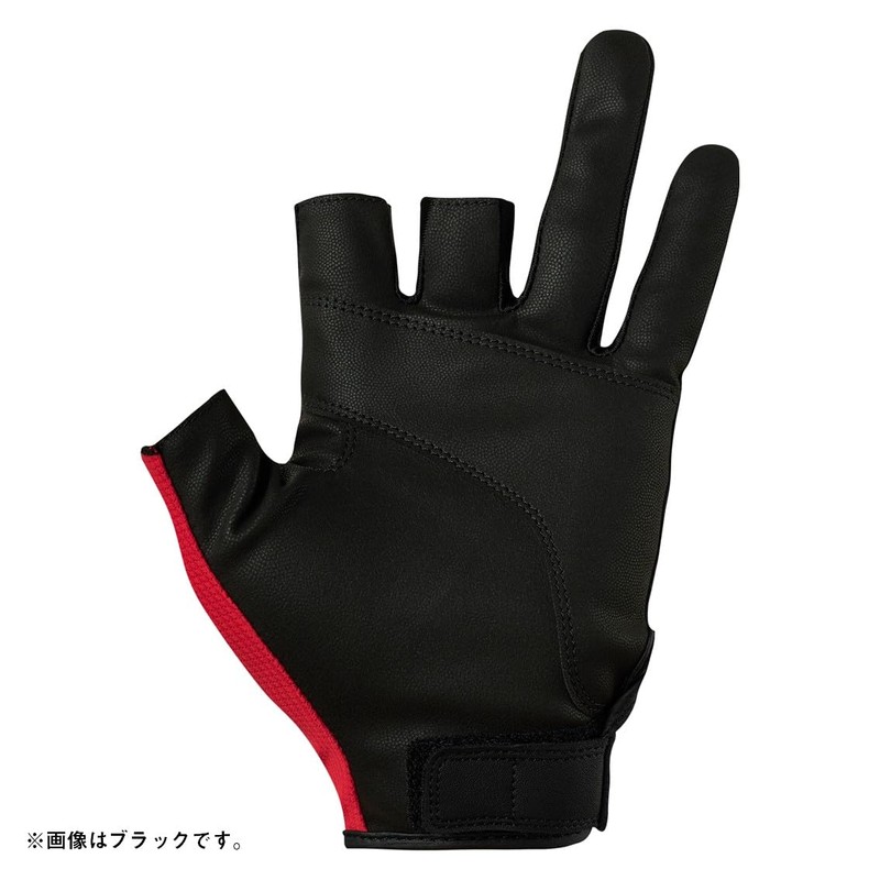 Daiwa 25DG-6425 Absorbent Quick-Drying Gloves, 3-Piece Cut, Black, L
