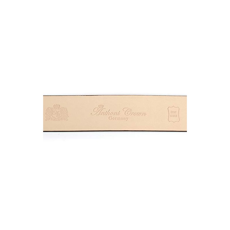 Anthoni Crown Women's Leather Belt, black