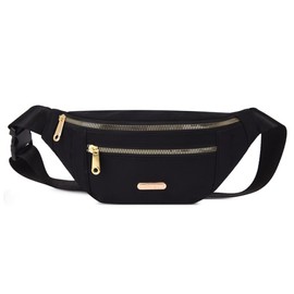Estwell Bum Bag Fanny Pack Men Women Fashion Festival Fanny Pack Travel Waist Pack Lightweight Adjustable Waist Bag for Running Walking Hiking Jogging, Black