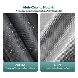 Molebt Car Cover Waterproof All Weather for Automobiles, Outdoor Full Exterior Covers for Sedans (Length: 186"-193") Rain Winter Sun Protection. Universal Fit for Toyota Camry, Honda Accord, etc.
