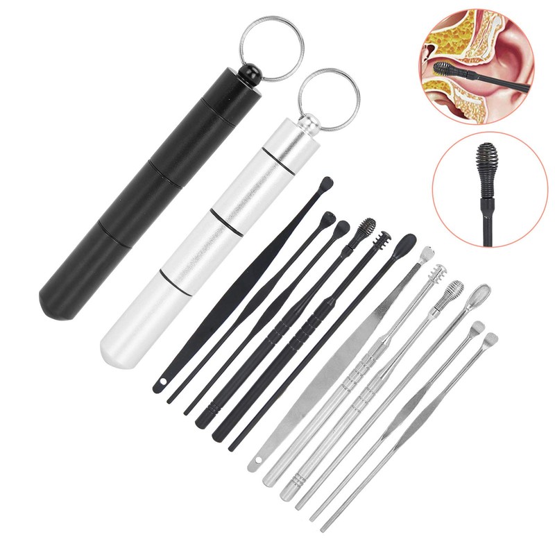 Set of 2 Earwax Remover Tool Kit, Stainless Steel Ear