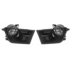 HECASA Pair Fog Light+Fog Light Bezel Compatible with 2010-2012 Ford