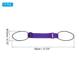 PATIKIL Luggage Straps Bag Bungee, 2 Pcs Suitcase Straps Adjustable Belt for Add a Bag Easy to Travel Elastic Strap Belt Handle Handbag Backpack, Purple