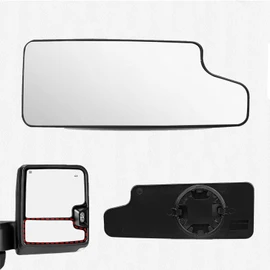 Passenger Lower Side Mirror Glass Compatible with 2020-2025 Chevy Silverado 1500 2500HD 3500HD GMC Sierra, Right Convex Mirror Replacement with Backplate for 84468913