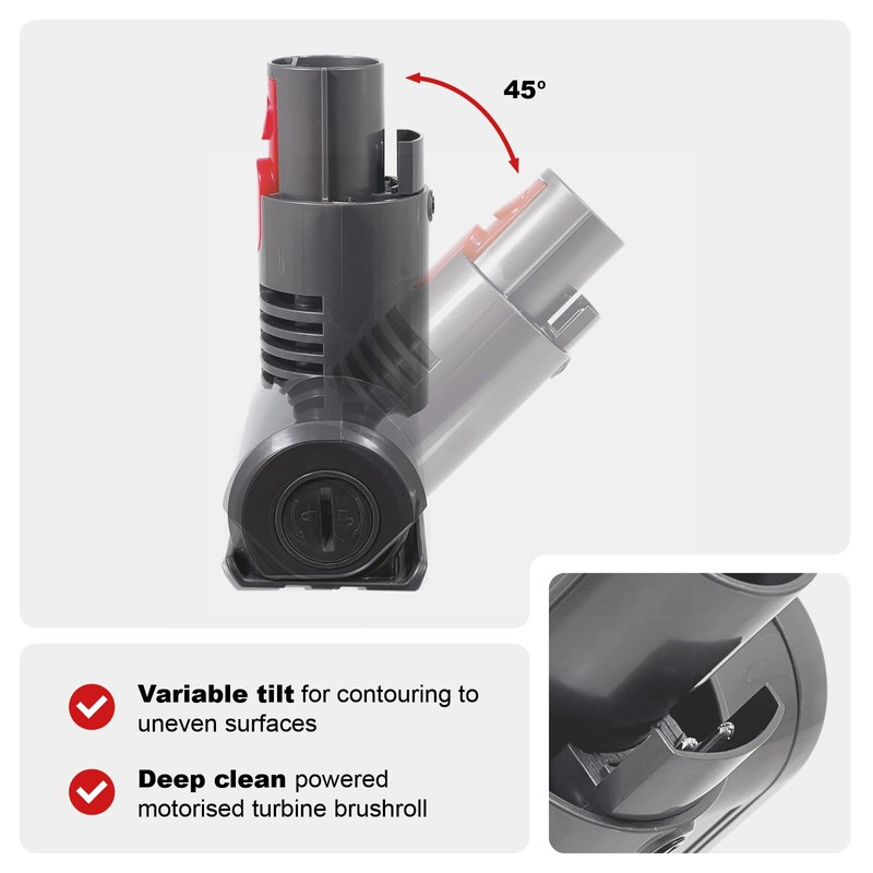 Spares2go Mini-Turbinenbürste kompatibel mit Dyson V7 V8 SV10 SV11 Schnurlosen