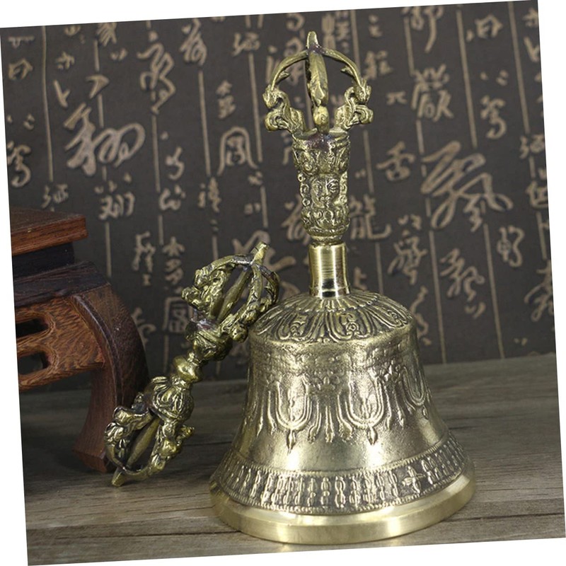 Alipis 1Pc Brass Vajra Bell Five Strand Tibetan Hand Bell
