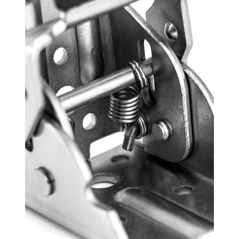 QWORK® 4 Pack Folding Lock Extension Self Locking Foldable Hinge