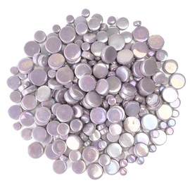 Samjobroad Round Mosaic Tiles for Crafts, 300g/150 Pieces 4 Sizes Mixed (0.3, 0.45, 0.54, 0.6 inch) Round Stained Glass Mosaic Tile for DIY Mosaic Making Supplies