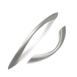 Yagman 5 Pack 6.3 Inch (160mm) Kitchen Cabinet Handles Arch Twisted Brushed Nickel Farmhouse Drawer Pulls Bedroom Furniture Hardware Cupboard Dresser Pulls for Bathroom JT-BN160-5