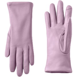 Lands' End Womens Cashmere Lined Leather Tech Gloves Purple Hydrangea Regular Large