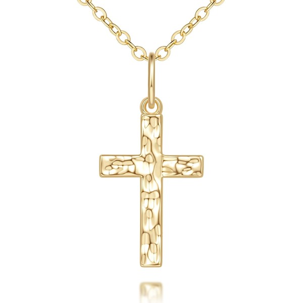 Aidomiya Cross Necklace for Women 14K Gold Cross Necklaces for
