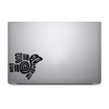 Aztec Bird Silhouette Decal Notebook Car Laptop 5.5" (Black)