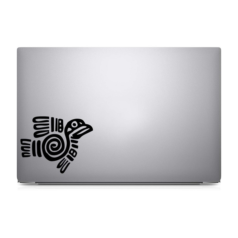 Aztec Bird Silhouette Decal Notebook Car Laptop 5.5" (Black)