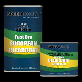 Speedokote Fast Cure European Clear Coat, SMR-1300/1102 7.5 Liter Euro Clearcoat w/Med Act.