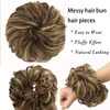 Messy Bun Hair Piece 1 Pcs Synthetic Curly Tousled Smooth