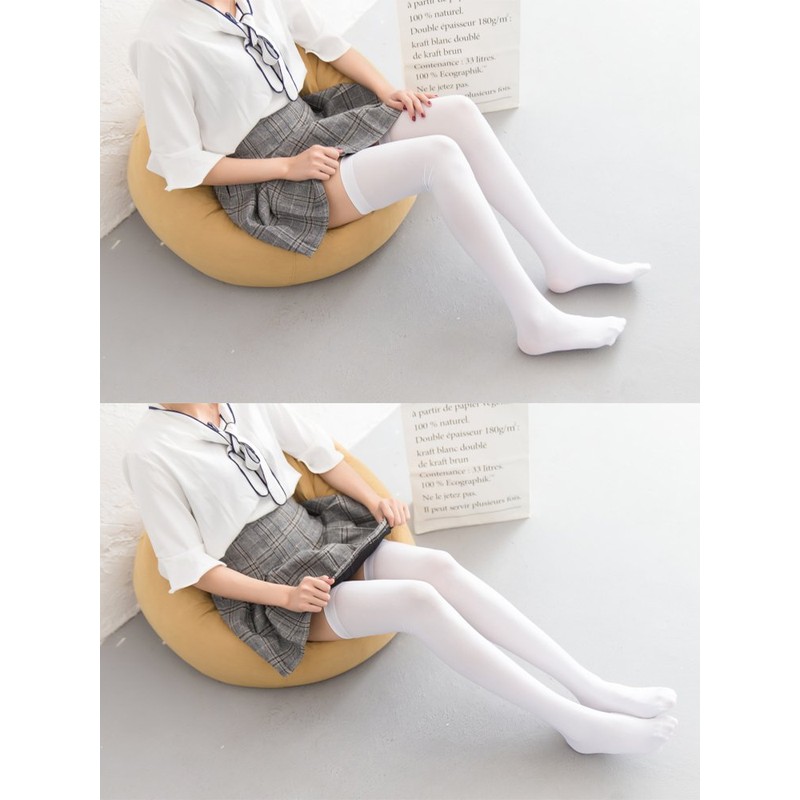 KOUTEI Soft Nylon Thigh High Socks, Ultra Long, Thigh Length,
