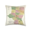 Vintage Iredell County NC Map (1917) Throw Pillow