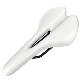 ZHIQIU Colour Bike Saddle Seat Pad Breathable Comfortable Bicycle Fit for Road Bike Fixed Gear Bike (White Hollow)