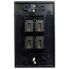 RiteAV - 4 Port HDMI 2.1 Decorative Wall Plate (Black)