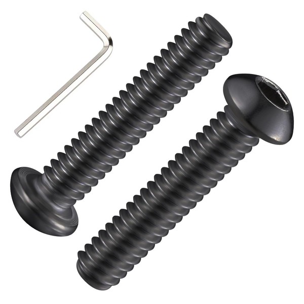 Wensilon (50Pcs) 1/4-20 * 1-1/2 Button Head Socket Cap Bolts