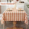 Laolitou Orange Buffalo Plaid Tablecloth Checkered Gingham Table Cloth Square