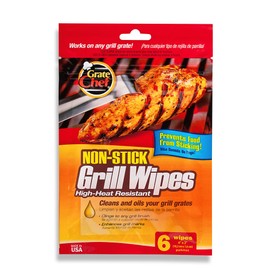 Grate Chef Non-Stick Disposable Grill Wipes, 6 Count