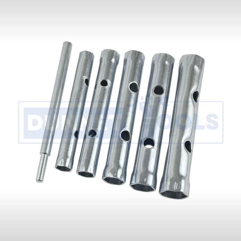 Dunnet Tools 6 Piece Tubular Box Wrench Set 10-19mm Tube