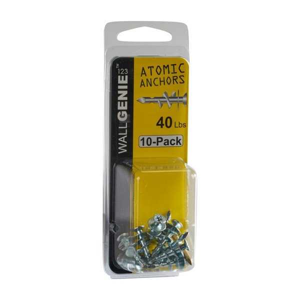 Rok Hardware Wall Genie 123 Atomic Anchors Wall Augers, 10