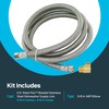 Eastman Dishwasher Installation Kit, 6 Foot Braided Stainless Steel Supply