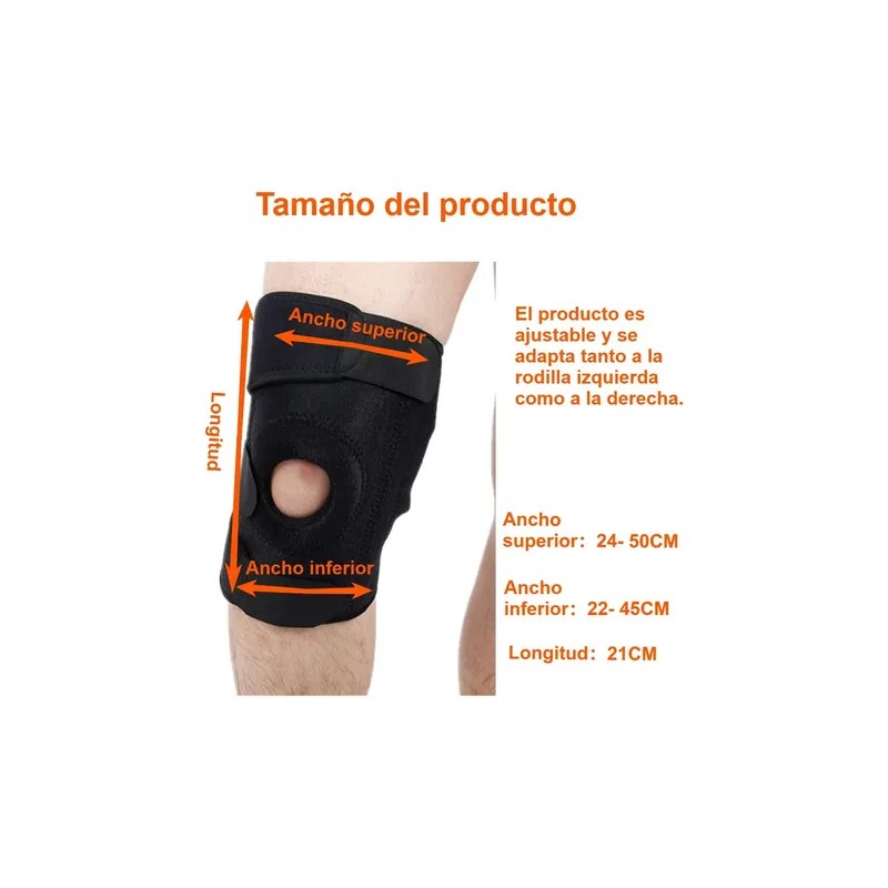 2 Pzs Rodillera Ortopedica De Neopreno Deporte Sujeta Rotul