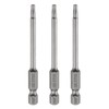 sourcing map 3pcs TT15 Security Torx Head Screwdriver Bit 3.15"