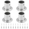 Moicstiy 4Pcs 3/4 Inch Dia Closet Rod Flange Holder Stainless
