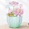 Building Block Pot Plant Educational Lifelike Colorful Beautiful Block Flower