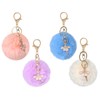Honbay 4PCS Ballerina Ballet Dancer Fluffy Keychain Faux Rabbit Fur