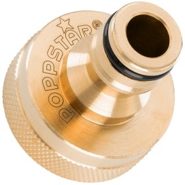 Poppstar Tap Connector 1 Inch Internal Thread and Plug-In Coupling for Garden Hose (Compatible with Gardena Plug System)