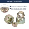 sourcing map 12Pcs 1/4"-20 Nylon Insert Hex Lock Nuts, Carbon