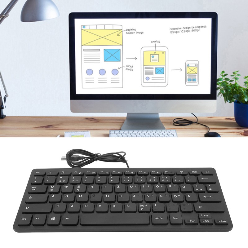 78 Keys Language Ultra Thin Keyboard Plug and Play Splash