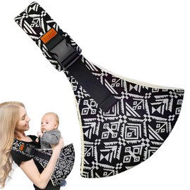 Baby Sling Carrier Child Sling Baby Side with Shoulder Strap,Baby Carrier Slings with Adjustable Shoulder Strap Baby Wrap Carrier Toddler Sling,Baby Sling for Newborns to Toddlers（Black Pattern）