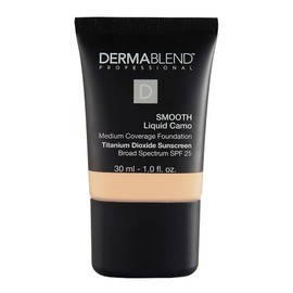 Dermablend Smooth Liquid Camo Medium to High Coverage Foundation Makeup with SPF 25, 0c Linen, 1 fl. oz.