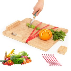 JFNoraiva One-Handed Cutting Board, Adaptive Cutting Board for Disabled &Stroke Patients & Handicapped People, Handicap Kitchen Chopping Boards with Peeler& Steel Spikes &Bread Stops