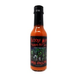 Bloody Mary Habanero Hot Sauce 5 Oz. Great Hot Sauce Gift (Zombie Apocalypse Label)