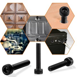 SWTYExt M5 Cylinder Screws with Hexagon Socket, Pack of 40, Hexagon Socket Screws, DIN 912, Cylinder Head Screws, Black Screws, Carbon Steel, Hexagonal Screws, Fully Threaded (M5 x 60 mm)