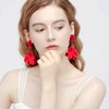 TTPSRY Earrings Women's Flower Drop Earrings Bohemian Large Earrings Long