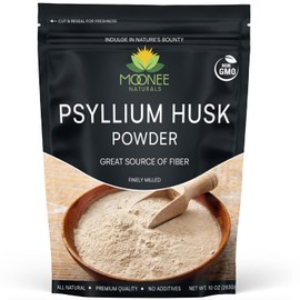 “Polvo de Cáscara de Psyllium (10 OZ), Sin Gluten, Sin OGM, Finamente Molida, Keto Friendly (10 Onzas (70 Ser