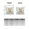 Easter Pillow Covers 18x18 Inch Set of 2 Floral Bunny