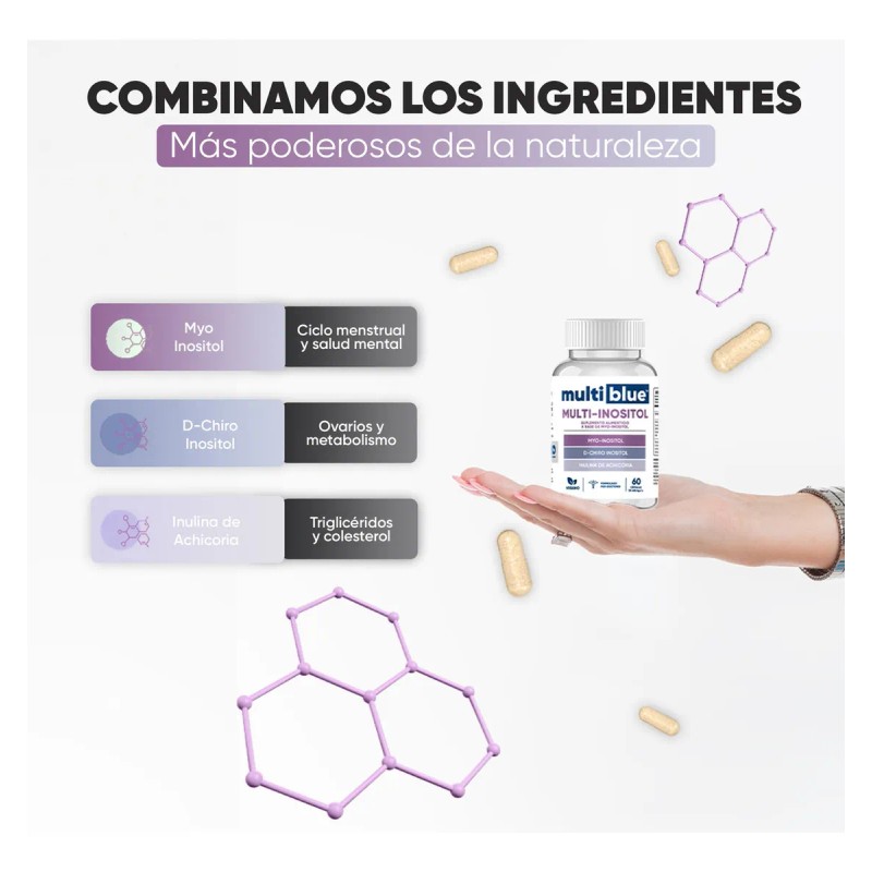 Multiblue - Inositol Con 60 Cápsulas - Myo-inositol Sabor Sin