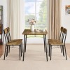 Vecelo 3/5 Piece Dining Table Set Chairs Wood Dinette Table