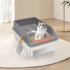 Stainless Steel Sifting Litter Box with Lid, XXL Extra Large